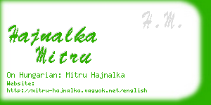 hajnalka mitru business card